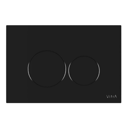 VitrA Origin ABS Flush Plate - Gloss Black - 740-2450 - Envy Bathrooms Ltd