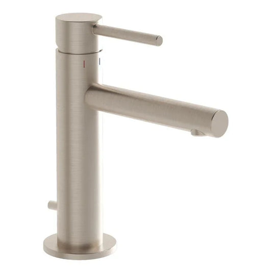 VitrA Origin Basin Mixer With Waste Lever - Brushed Nickel - A4256834VUK - Envy Bathrooms Ltd