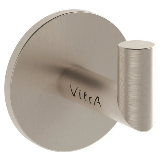 VitrA Origin Bathrobe Hook - Brushed Nickel - A4488434 - Envy Bathrooms Ltd