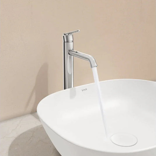 VitrA Origin Classic Tall Basin Mixer (Top Handle) - Chrome - A42882 - Envy Bathrooms Ltd