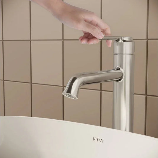 VitrA Origin Classic Tall Basin Mixer (Top Handle) - Chrome - A42882 - Envy Bathrooms Ltd