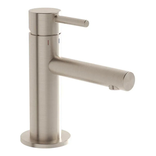 VitrA Origin Compact Basin Mixer - Brushed Nickel - A4255534VUK - Envy Bathrooms Ltd