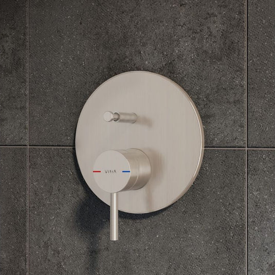 VitrA Origin Integrated 2-Way Diverter | Brushed Nickel | A4262034 - Envy Bathrooms Ltd