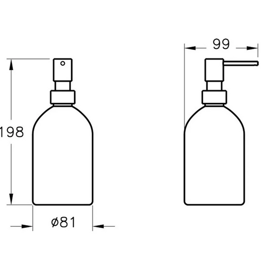 VitrA Origin Soap Dispenser - Matt Black - A4489136 - Envy Bathrooms Ltd