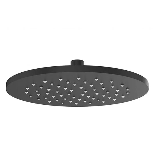 Vitra Origin Vichy XL Round Fixed Shower Head 250mm Wide - Matt Black - Envy Bathrooms Ltd