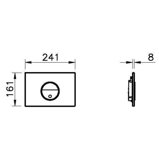 VitrA Pro Photocelled Flush Plate - Shiny Chrome - 762-1421 - Envy Bathrooms Ltd