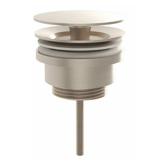 Vitra Push Open Basin Waste Set - Brushed Nickel - Envy Bathrooms Ltd
