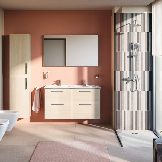 VitrA 1220x695mm Rectangular Mirror - Brushed Chrome - 66908 - Envy Bathrooms Ltd