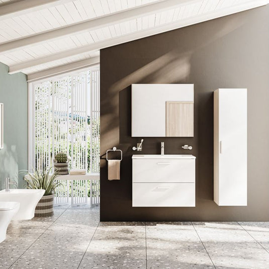 VitrA 820x695mm Rectangular Mirror - Brushed Chrome - 66906 - Envy Bathrooms Ltd