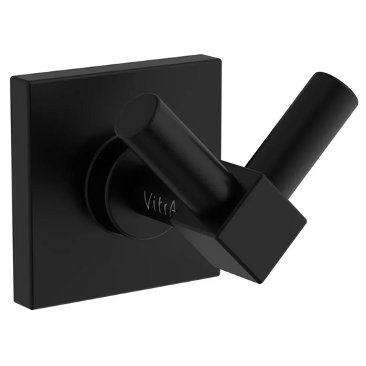 VitrA Root Bathrobe Holder - Matt Black - A4480136 - Envy Bathrooms Ltd