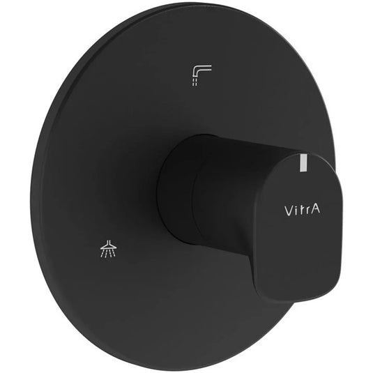 Vitra Root Built-In Round 3-Way Concealed Diverter Valve - Matt Black - Envy Bathrooms Ltd