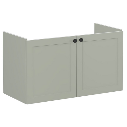 VitrA Root Classic 100cm 2 Door Washbasin Unit | Matt Retro Green | 68439 - Envy Bathrooms Ltd