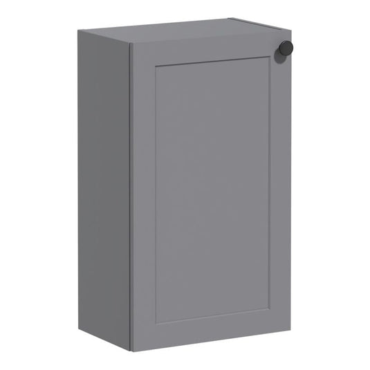VitrA Root Classic 40cm 1 Door Slim Lower/Base Unit (LH Hinge) | Matt Grey | 68561 - Envy Bathrooms Ltd