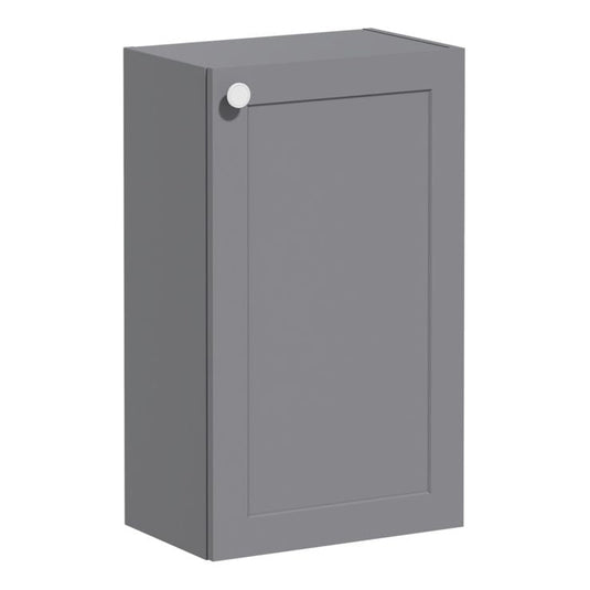 VitrA Root Classic 40cm 1 Door Slim Lower/Base Unit (RH Hinge) | Matt Grey | 68568 - Envy Bathrooms Ltd