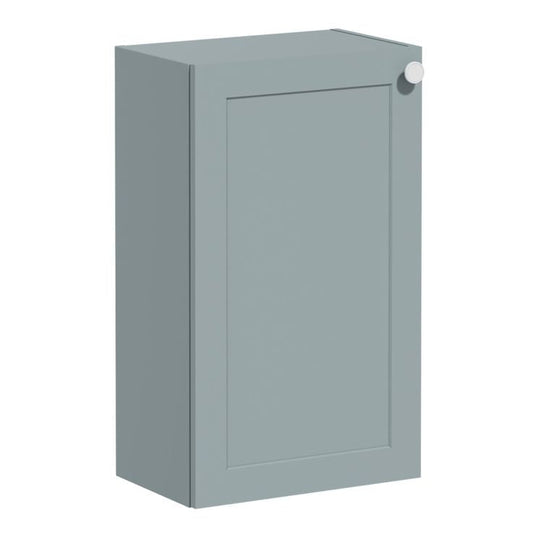 VitrA Root Classic 40cm 1 Door Slim Lower/Base Unit (LH Hinge) | Matt Fjord Green | 68562 - Envy Bathrooms Ltd