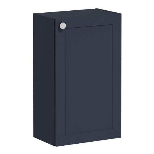 VitrA Root Classic 40cm 1 Door Slim Lower/Base Unit (RH Hinge) | Matt Dark Blue | 68571 - Envy Bathrooms Ltd
