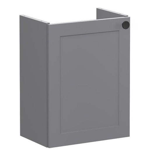VitrA Root Classic 40cm 1 Door Wall Hung Slim Washbasin Unit (LH Hinge) | Matt Grey | 68379 - Envy Bathrooms Ltd