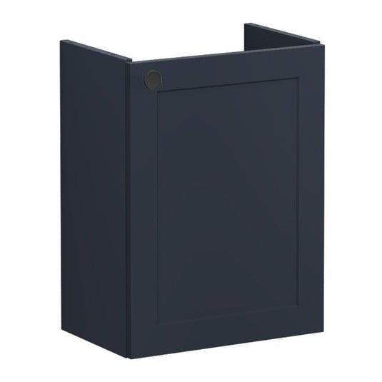 VitrA Root Classic 40cm 1 Door Wall Hung Slim Washbasin Unit (RH Hinge) | Matt Dark Blue | 68389 - Envy Bathrooms Ltd