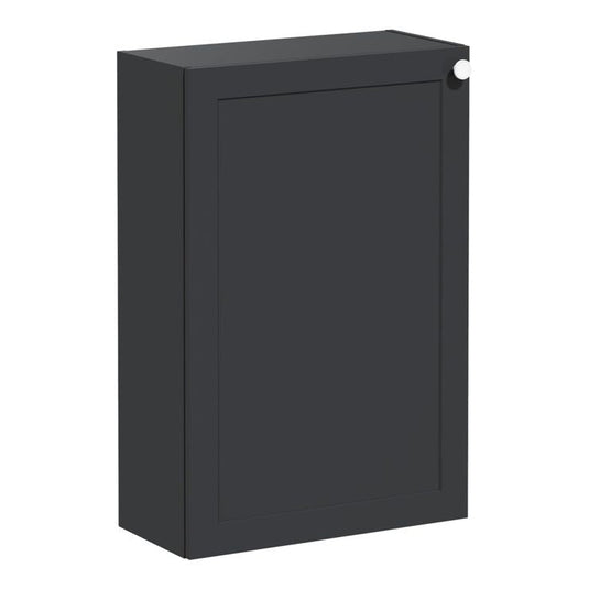 VitrA Root Classic 55cm 1 Door Slim Lower/Base Unit (LH Hinge) | Matt Graphite | 68577 - Envy Bathrooms Ltd