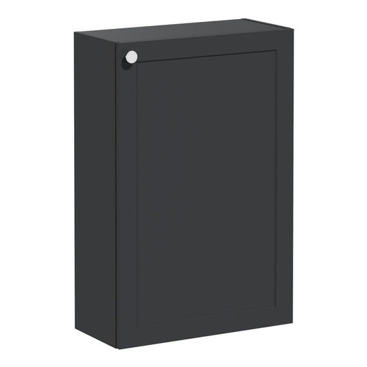 VitrA Root Classic 55cm 1 Door Slim Lower/Base Unit (RH Hinge) | Matt Graphite | 68584 - Envy Bathrooms Ltd