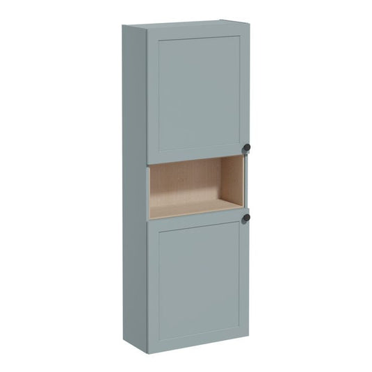 VitrA Root Classic 55cm 2 Door Semi-Tall Unit (LH Hinge) | Matt Fjord Green | 68534 - Envy Bathrooms Ltd