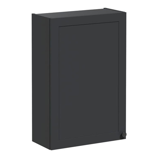 VitrA Root Classic 60cm 1 Door Upper/Wall Unit (LH Hinge) | Matt Graphite | 68591 - Envy Bathrooms Ltd