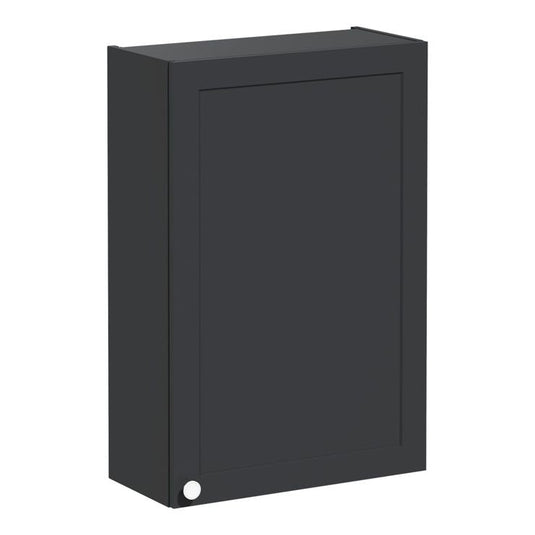 VitrA Root Classic 60cm 1 Door Upper/Wall Unit (RH Hinge) | Matt Graphite | 68598 - Envy Bathrooms Ltd