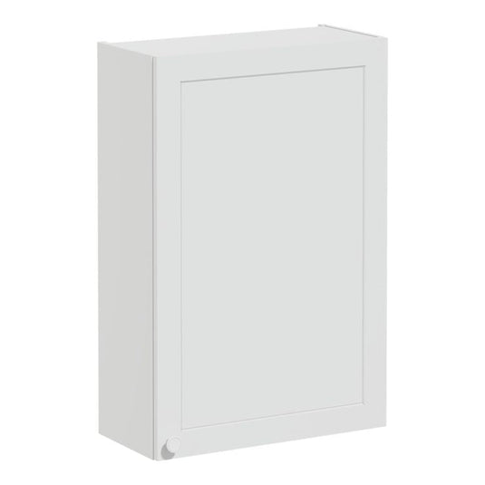 VitrA Root Classic 60cm 1 Door Upper/Wall Unit (RH Hinge) | Matt Light Grey | 68595 - Envy Bathrooms Ltd