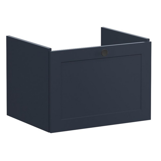 VitrA Root Classic 60cm 1 Drawer Washbasin Unit | Matt Dark Blue | 68452 - Envy Bathrooms Ltd