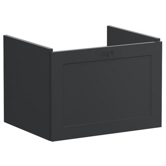 VitrA Root Classic 60cm 1 Drawer Washbasin Unit | Matt Graphite | 68451 - Envy Bathrooms Ltd