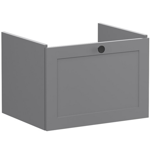VitrA Root Classic 60cm 1 Drawer Washbasin Unit | Matt Grey | 68449 - Envy Bathrooms Ltd