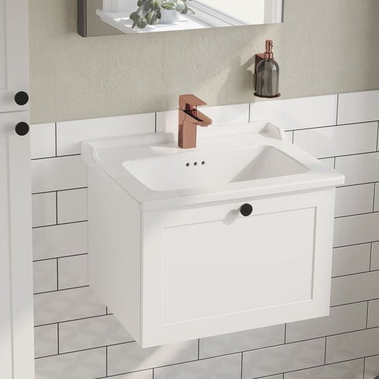 VitrA Root Classic 60cm 1 Drawer Washbasin Unit | Matt White | 68447 - Envy Bathrooms Ltd