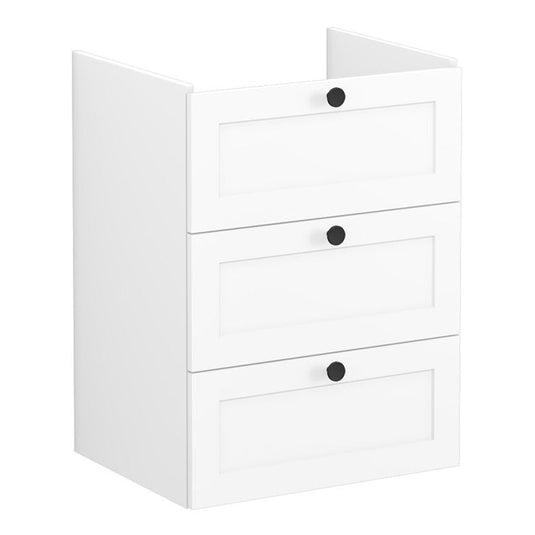 VitrA Root Classic 60cm 3 Drawer Washbasin Unit | Matt White | 68489 - Envy Bathrooms Ltd