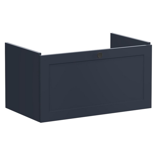 VitrA Root Classic 80cm 1 Drawer Washbasin Unit | Matt Dark Blue | 68459 - Envy Bathrooms Ltd