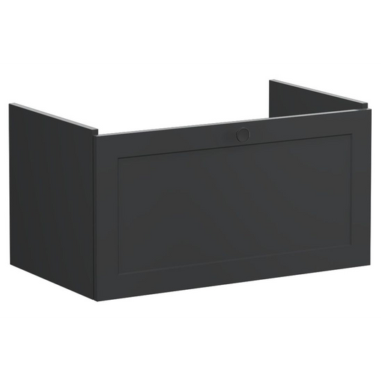VitrA Root Classic 80cm 1 Drawer Washbasin Unit | Matt Graphite | 68458 - Envy Bathrooms Ltd