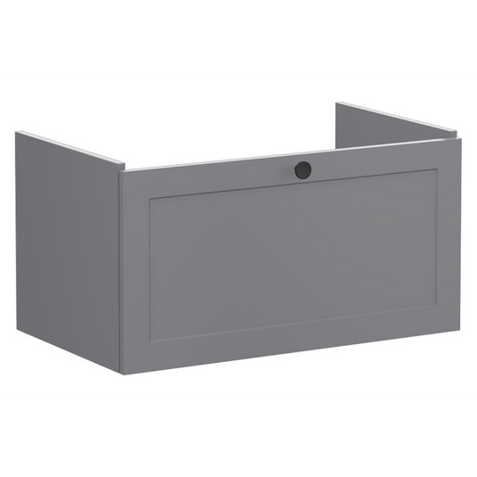 VitrA Root Classic 80cm 1 Drawer Washbasin Unit | Matt Grey | 68456 - Envy Bathrooms Ltd