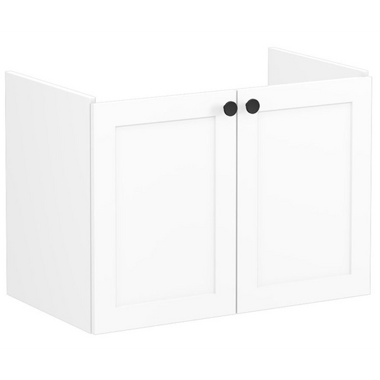 VitrA Root Classic 80cm 2 Door Wall Hung Washbasin Unit | Matt White | 68426 - Envy Bathrooms Ltd