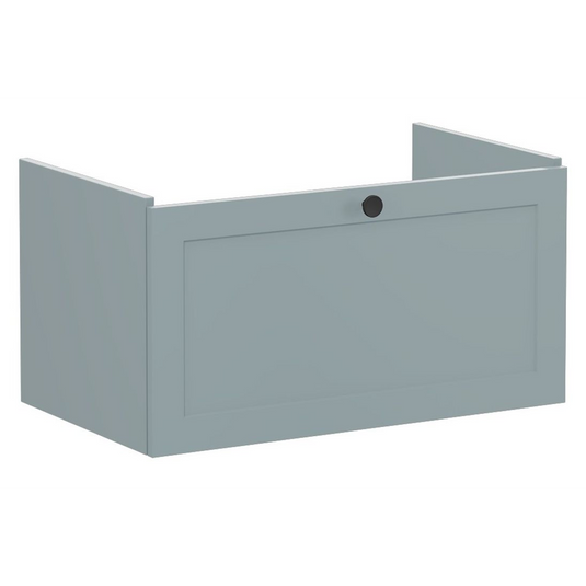 VitrA Root Classic 80cm 1 Drawer Washbasin Unit | Matt Fjord Green | 68457 - Envy Bathrooms Ltd