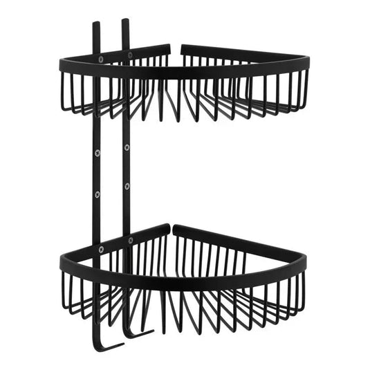 VitrA Root Double Sponge Basket - Matt Black - A4416036 - Envy Bathrooms Ltd