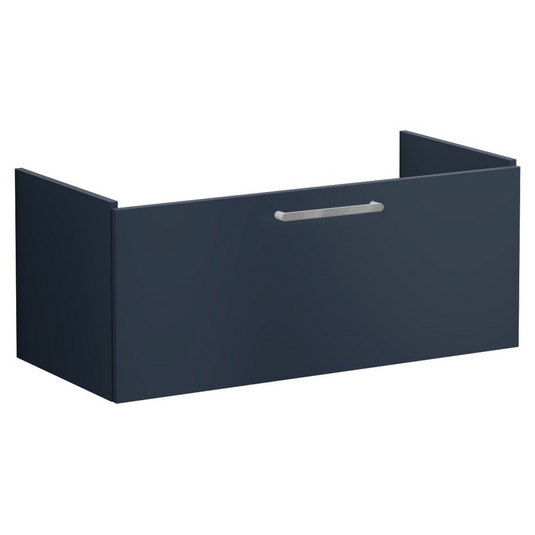 VitrA Root Flat 100cm 1 Drawer Washbasin Unit | Matt Dark Blue | 67938 - Envy Bathrooms Ltd