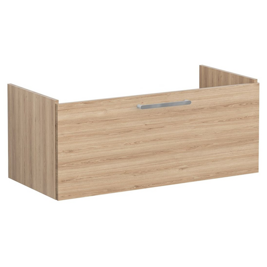 VitrA Root Flat 100cm 1 Drawer Washbasin Unit | Natural Oak | 67939 - Envy Bathrooms Ltd