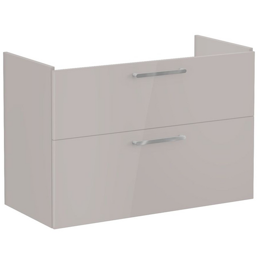 VitrA Root Flat 100cm 2 Drawer Washbasin Unit | Bright Sahara Beige | 67965 - Envy Bathrooms Ltd