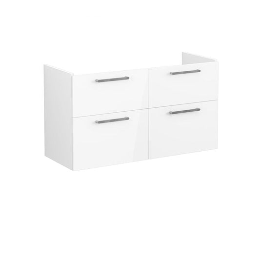 VitrA Root Flat 120cm 4 Drawer Washbasin Unit | High Gloss White | 67992 - Envy Bathrooms Ltd