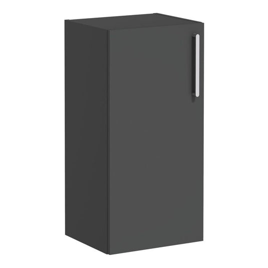 VitrA Root Flat 40cm 1 Door Lower/Base Unit (LH Hinge) | Matt Storm Grey | 68027 - Envy Bathrooms Ltd