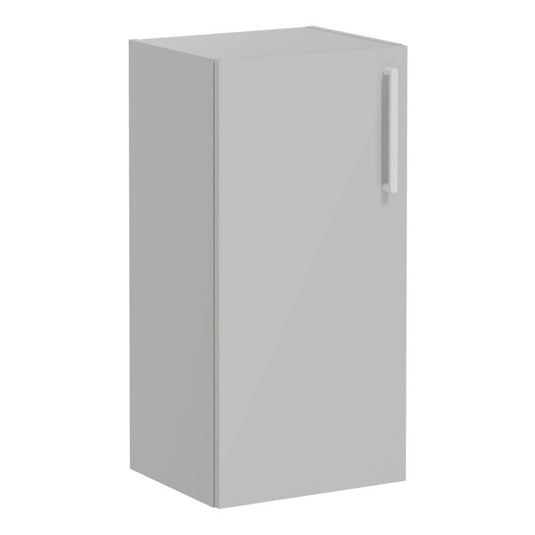 VitrA Root Flat 40cm 1 Door Lower/Base Unit (LH Hinge) | Shiny Pearl Grey | 66491 - Envy Bathrooms Ltd