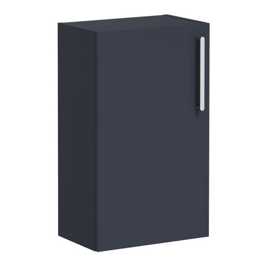 VitrA Root Flat 40cm 1 Door Slim Lower/Base Unit (LH Hinge) | Matt Dark Blue | 68036 - Envy Bathrooms Ltd