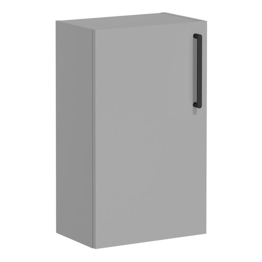 VitrA Root Flat 40cm 1 Door Slim Lower/Base Unit (LH Hinge) | Matt Rock Grey | 68034 - Envy Bathrooms Ltd