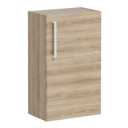 VitrA Root Flat 40cm 1 Door Slim Lower/Base Unit (RH Hinge) | Natural Oak | 66211 - Envy Bathrooms Ltd