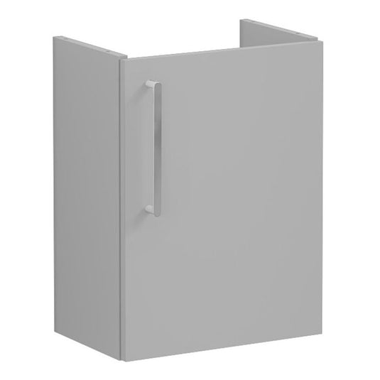 VitrA Root Flat 40cm 1 Door Wall Hung Slim Washbasin Unit (RH Hinge) | Matt Rock Grey | 67826 - Envy Bathrooms Ltd