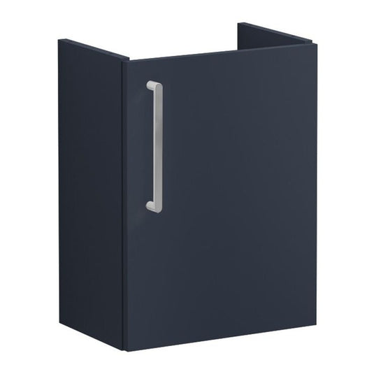VitrA Root Flat 40cm 1 Door Wall Hung Slim Washbasin Unit (RH Hinge) | Matt Dark Blue | 67828 - Envy Bathrooms Ltd